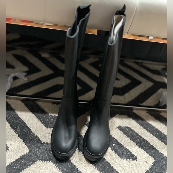 NEW NIB Timberland Women Sz 7 black Full Grain Leather Cortina Valley Tall Boot - Picture 6 of 10